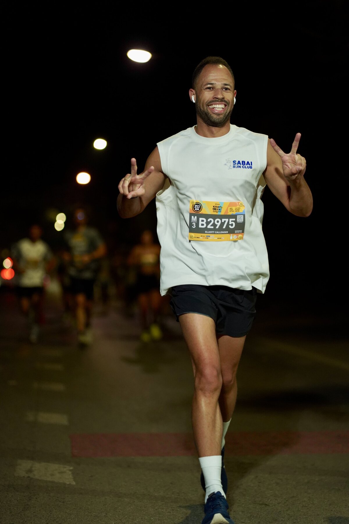 Elliott Callender running at Khao Yai Half Marathon